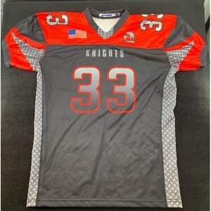Champ Pro Sports Knights Football Jersey #33 Keith Mens‎ Size M Gray Orange